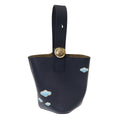 Loewe Pebble Bucket Leather Shoulder Bag Navy