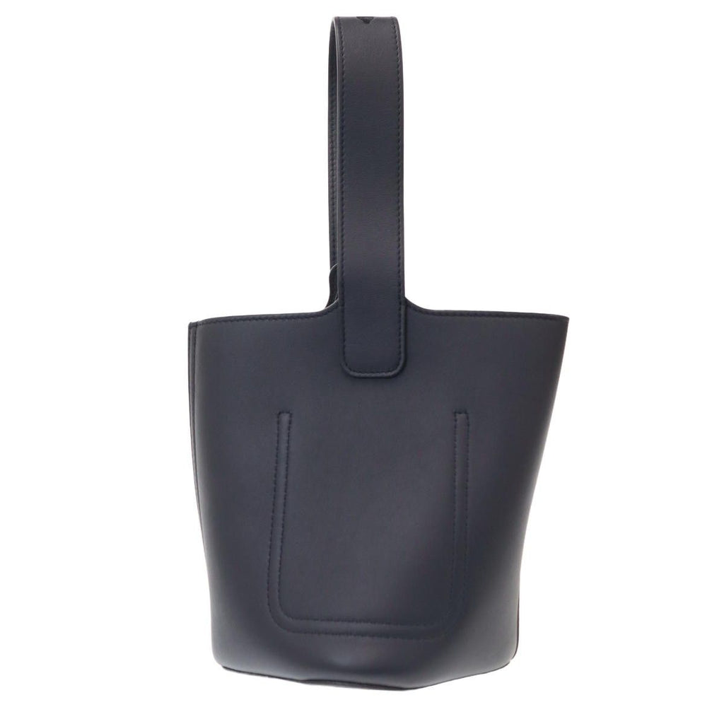 Loewe Pebble Bucket Leather Shoulder Bag Navy — view 2