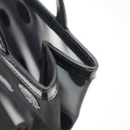 Prada Rete Ricamo Poi Sequin Dot Mesh Tote Bag Black — view 7