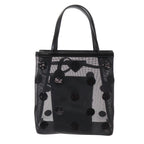 Prada Rete Ricamo Poi Sequin Dot Mesh Tote Bag Black — view 2