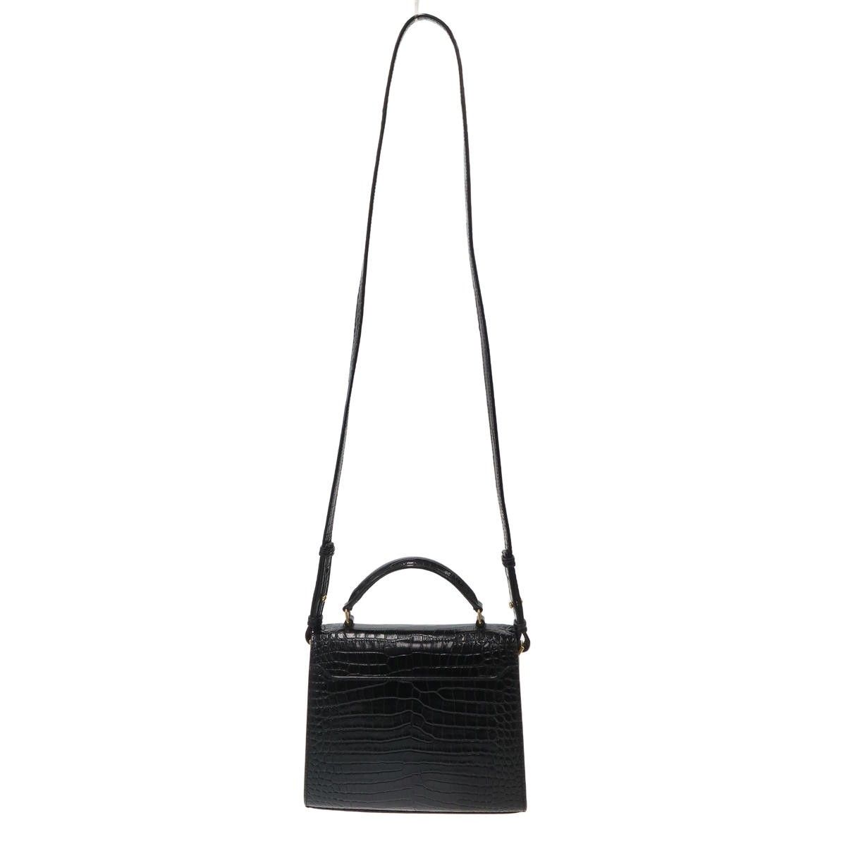 Saint Laurent Paris Cassandre Cassandra Mini Croco Embossed Top Handle — view 2
