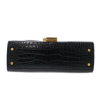 Saint Laurent Paris Cassandre Cassandra Mini Croco Embossed Top Handle — view 4