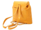 Chanel Triple CC Logo Backpack Yellow Caviar — view 2