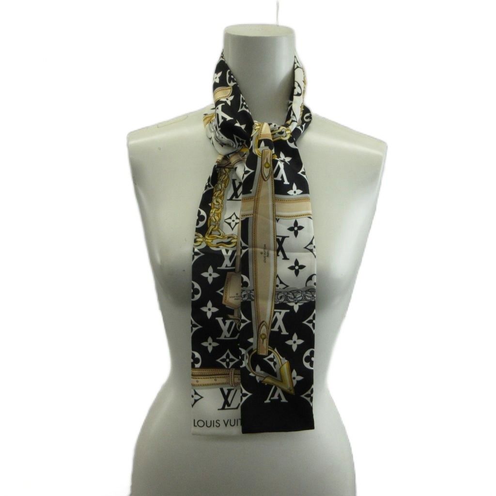 Louis Vuitton Bandeau Monogram Confidential Scarf Bandana Silk All Over Print — view 6