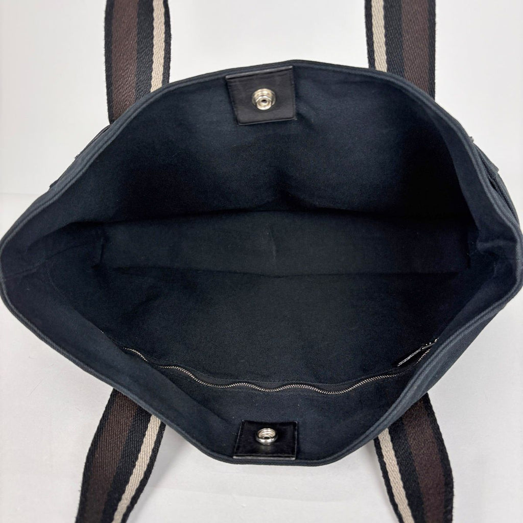 Hermes Troca Horizontal MM Tote Bag Canvas Black — view 8