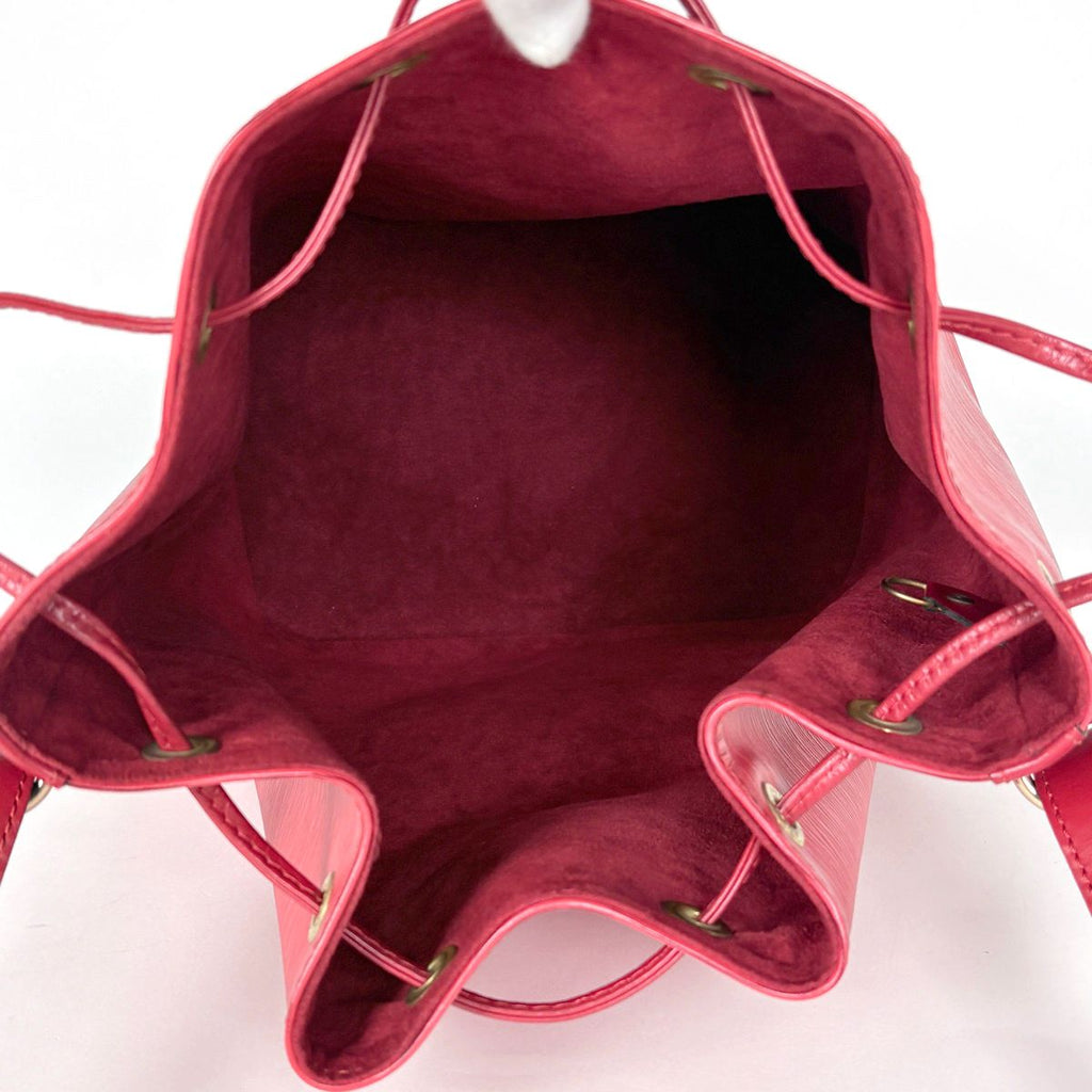 Louis Vuitton Noe Shoulder Bag Drawstring Epi Castilian Red — view 7