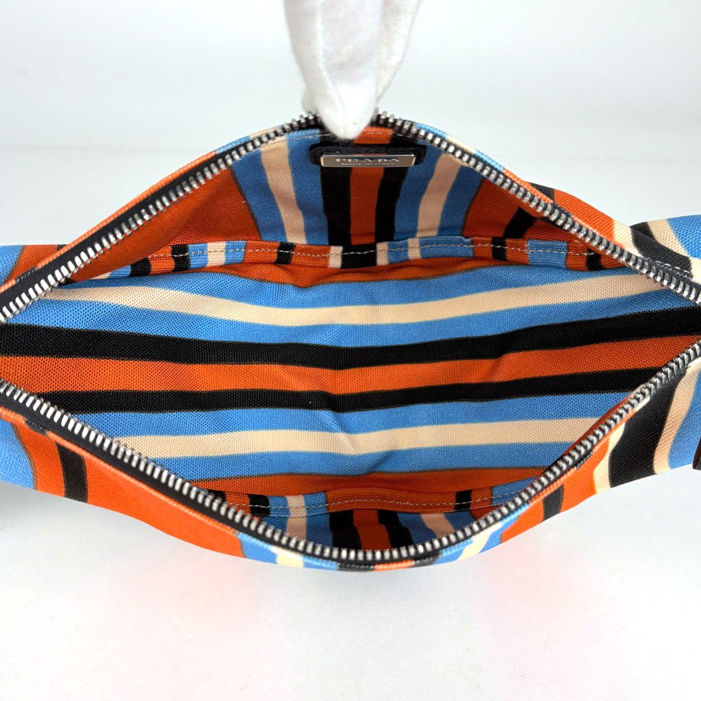 Prada Pouch Triangle Canvas Orange Multicolor — view 7
