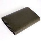 Loewe Pebble Vertical Wallet Small Trifold Leather Dark Khaki Green — view 2
