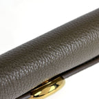 Loewe Pebble Vertical Wallet Small Trifold Leather Dark Khaki Green — view 4