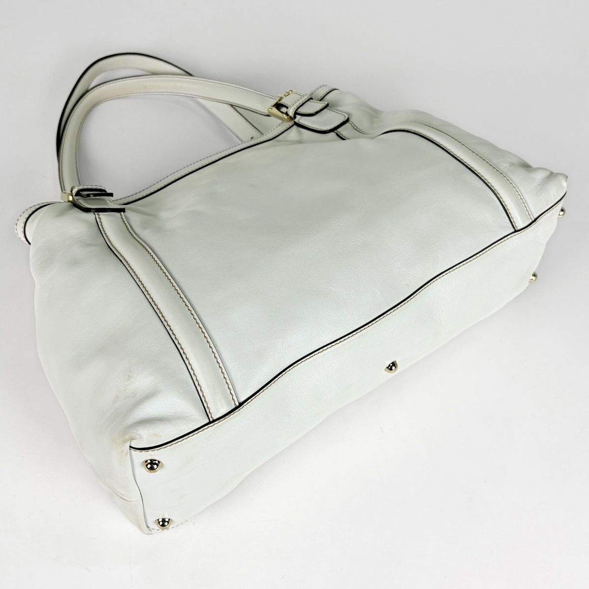Gucci Tote Bag Newbrid Double G Leather White — view 2