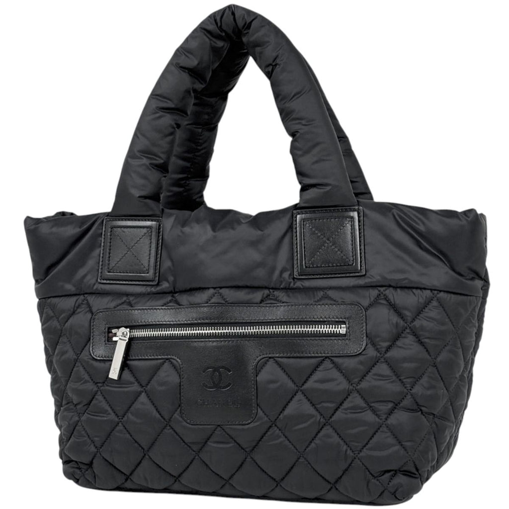 Chanel Tote Bag Coco Cocoon Small CC Logo Nylon Black