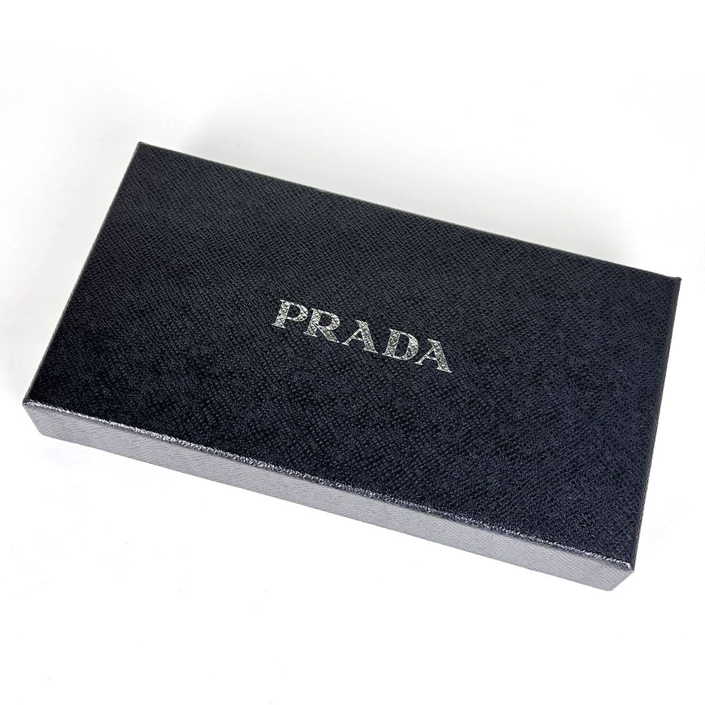 Prada Wallet Round Zip Saffiano Leather Nero — view 7
