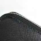 Prada Wallet Round Zip Saffiano Leather Nero — view 4