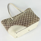 Gucci Tote Bag New Brit GG Pattern Canvas Beige White — view 2