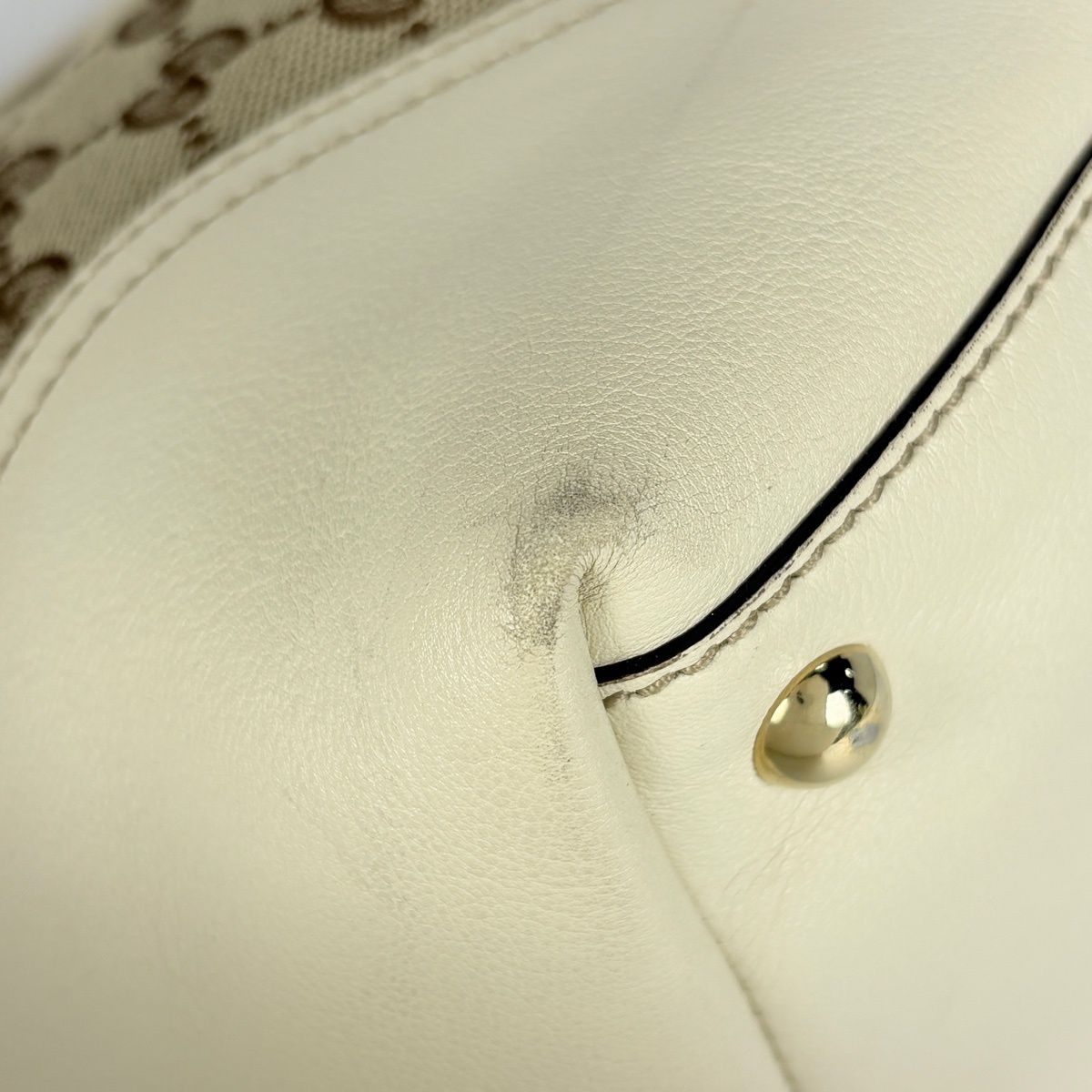 Gucci Tote Bag New Brit GG Pattern Canvas Beige White — view 3