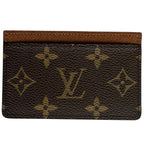 Louis Vuitton Porte Cartes Simple Card Case Regular Era Holder Monogram Brown