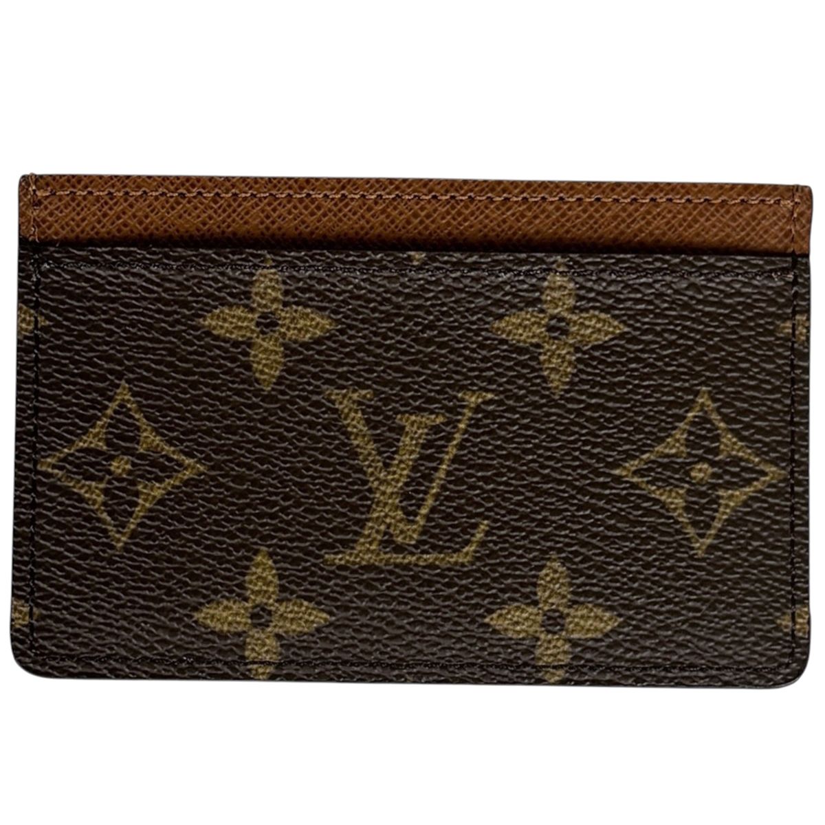 Louis Vuitton Porte Cartes Simple Card Case Regular Era Holder Monogram Brown