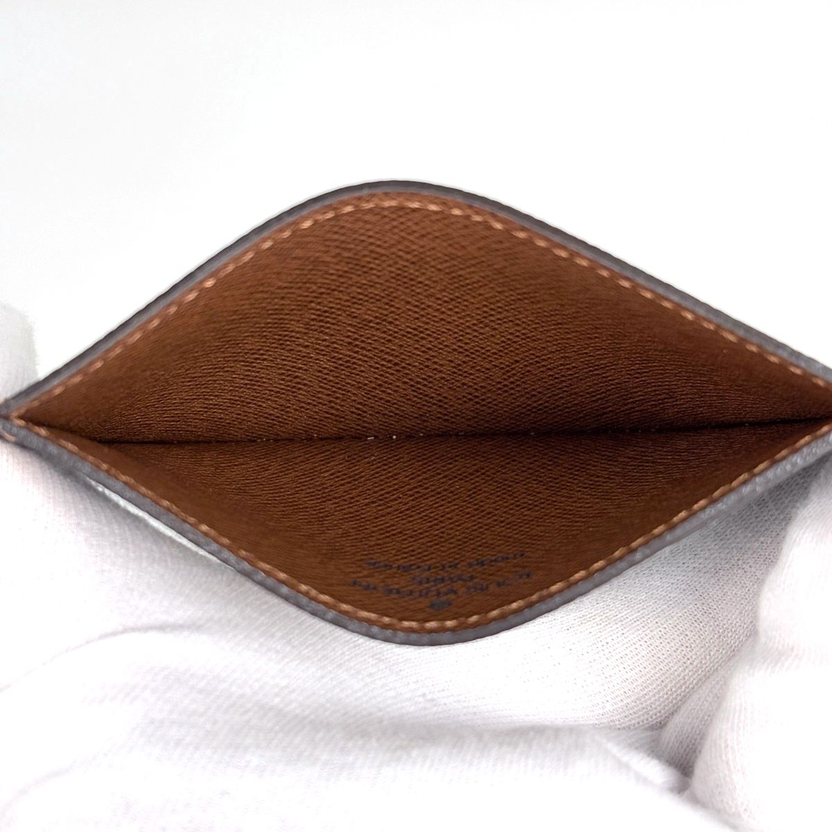 Louis Vuitton Porte Cartes Simple Card Case Regular Era Holder Monogram Brown — view 5