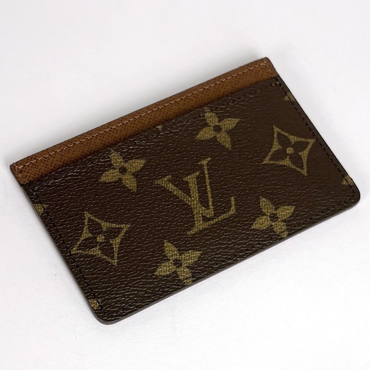 Louis Vuitton Porte Cartes Simple Card Case Regular Era Holder Monogram Brown — view 2