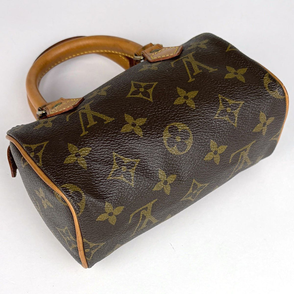 Louis Vuitton Mini Speedy Handbag 2-Way Monogram Brown — view 2