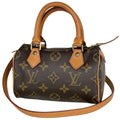 Louis Vuitton Mini Speedy Handbag 2-Way Monogram Brown