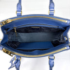 Prada Galleria Small Bag Handbag 2-Way Saffiano Leather Blue — view 8