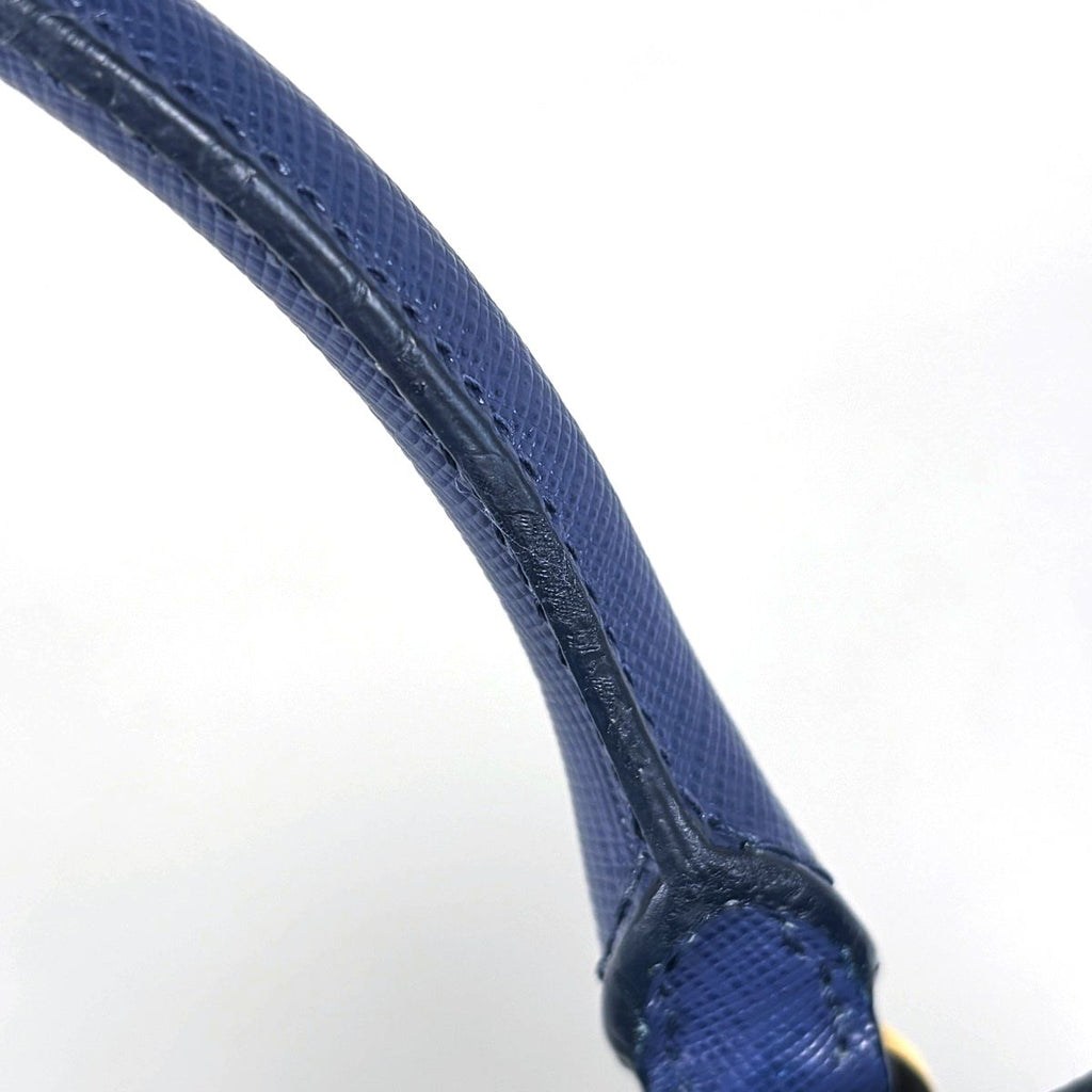 Prada Galleria Small Bag Handbag 2-Way Saffiano Leather Blue — view 7