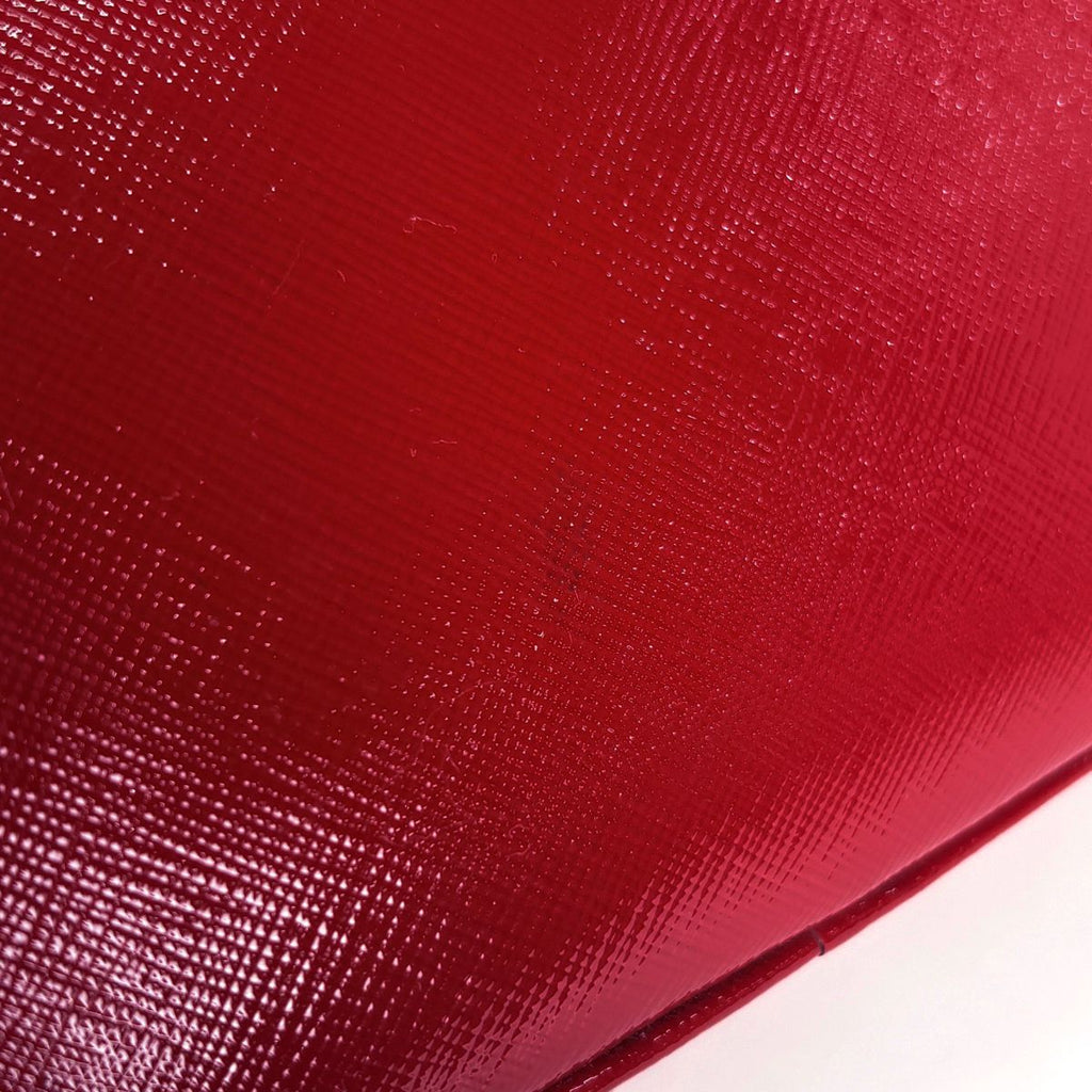 Prada Handbag Patent Saffiano Leather Rosso — view 4