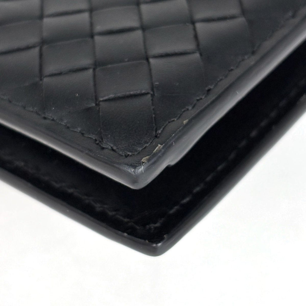 Bottega Veneta Intrecciato Bifold Wallet Leather Black — view 3