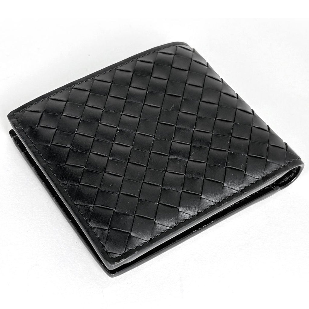 Bottega Veneta Intrecciato Bifold Wallet Leather Black — view 2