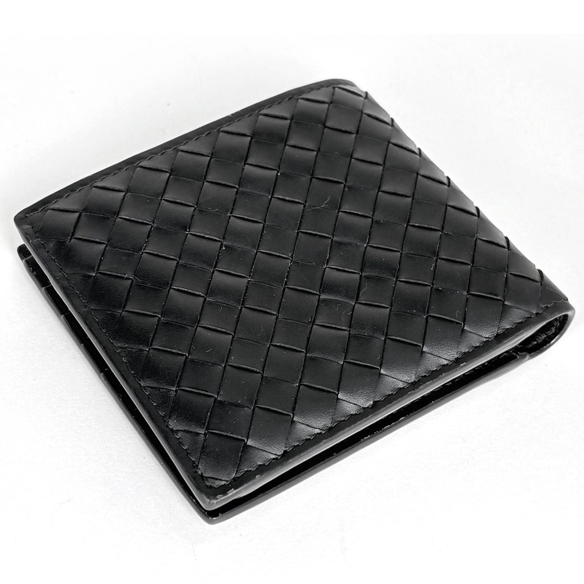 Bottega Veneta Intrecciato Bifold Wallet Leather Black — view 2