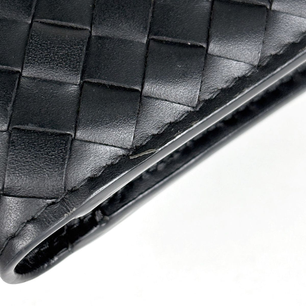 Bottega Veneta Intrecciato Bifold Wallet Leather Black — view 4