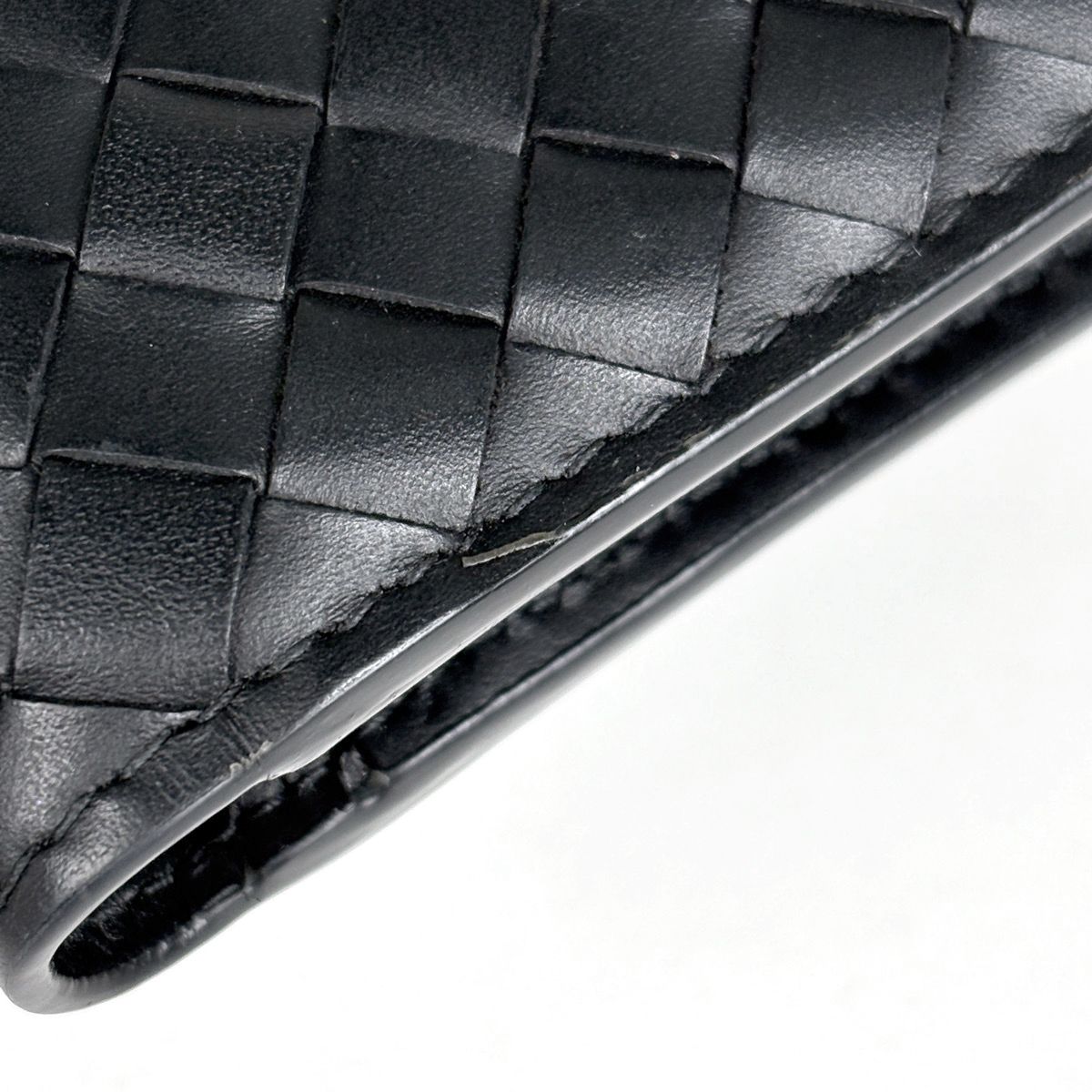 Bottega Veneta Intrecciato Bifold Wallet Leather Black — view 4