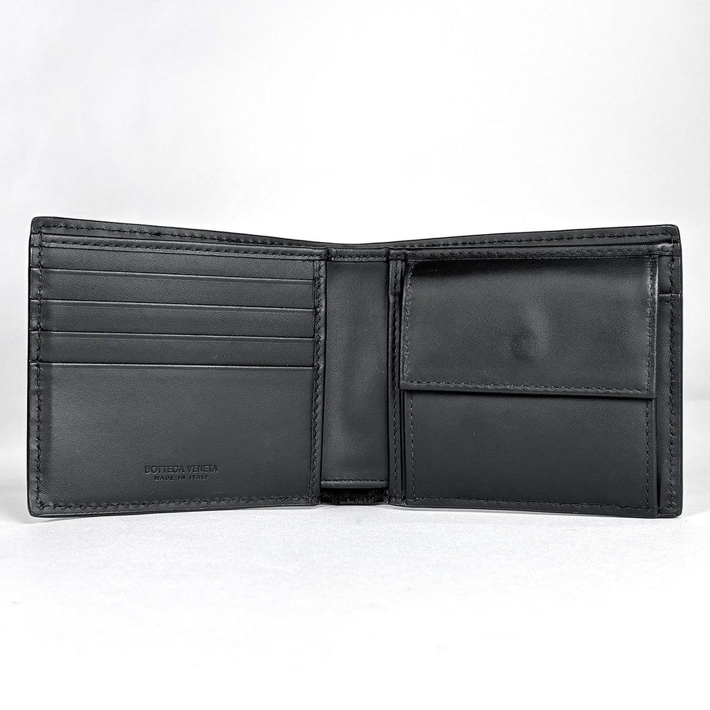 Bottega Veneta Intrecciato Bifold Wallet Leather Black — view 7