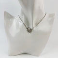Dior Logo Rhinestone Necklace Plated Silver Clear Vintage