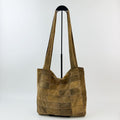 Chanel Patchwork Shoulder Bag Suede Brown Beige Seal Vintage