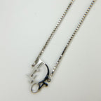 Dior Logo Venetian Chain Necklace Plated Silver Vintage — view 4
