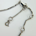 Dior Logo Venetian Chain Necklace Plated Silver Vintage — view 6