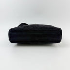 Chanel Quilted CC Logo Charm Shoulder Bag Suede Black Seal Vintage — view 5