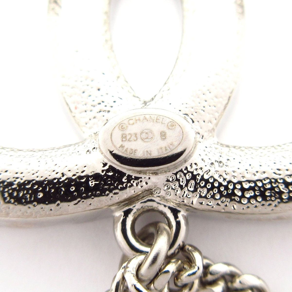 Chanel Brooch CC Logo Silver Clear Heart Rhinestone Pearl — view 3
