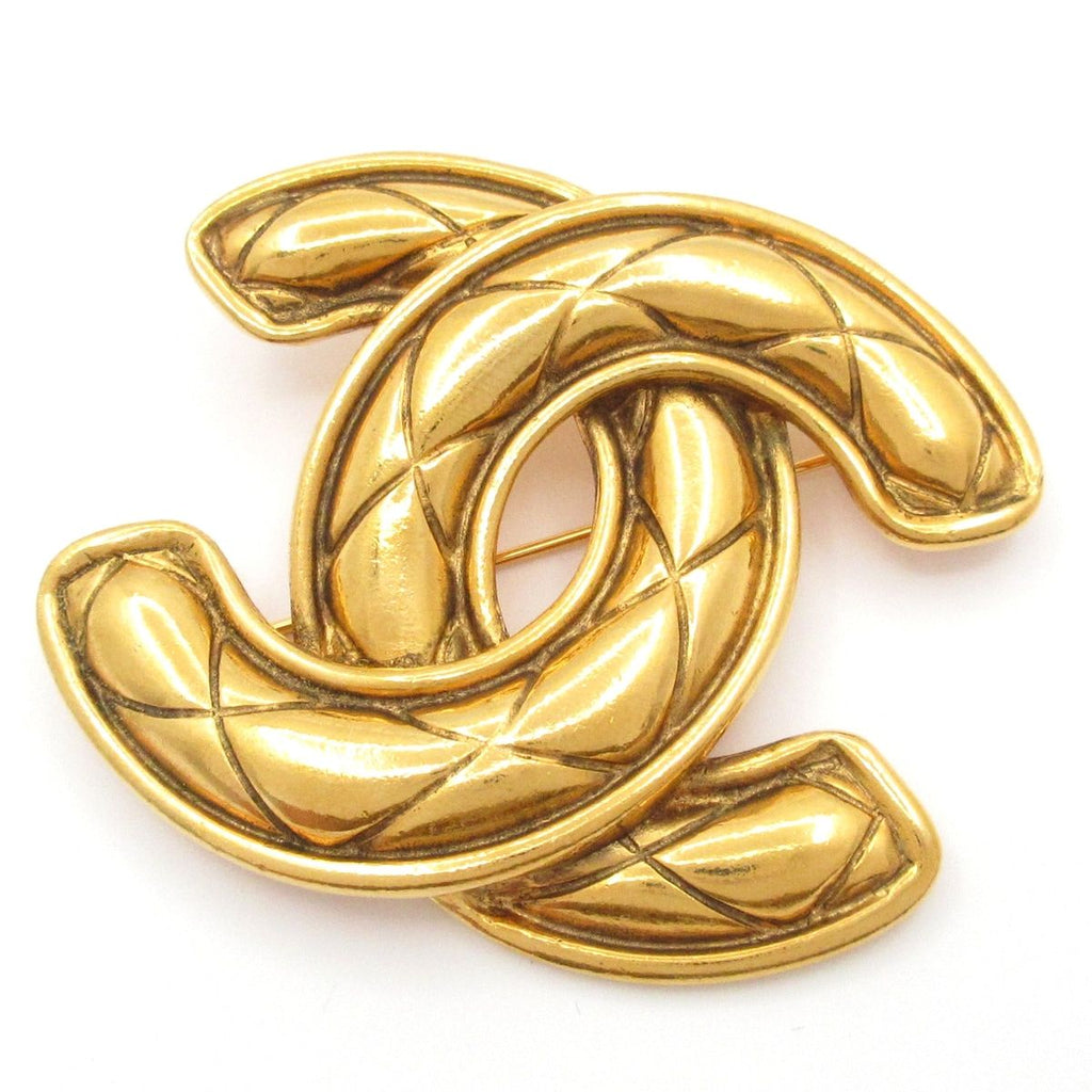Chanel Brooch Gold CC Logo