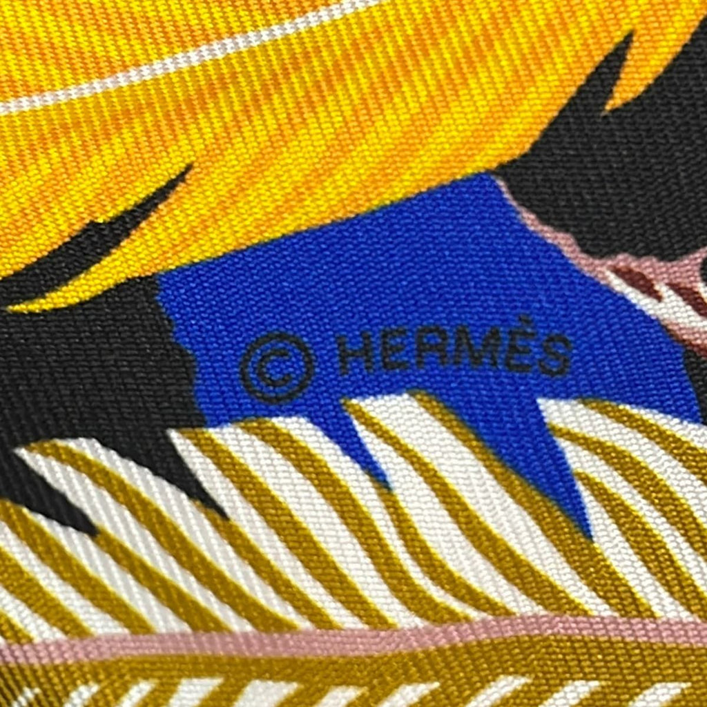 Hermes Scarf Twilly Blue Multi Jaguar Quetzal Butterfly — view 2