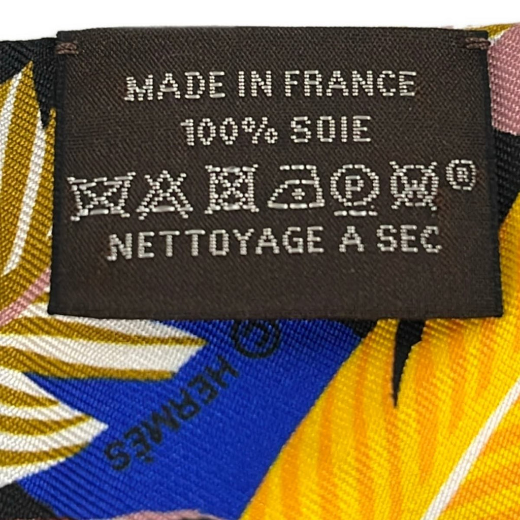 Hermes Scarf Twilly Blue Multi Jaguar Quetzal Butterfly — view 3