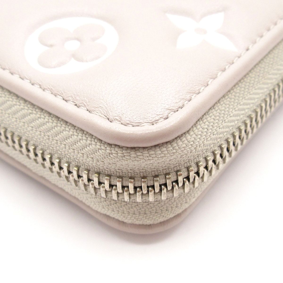 Louis Vuitton Wallet Cousin Zippy Blue Gray Leather — view 6