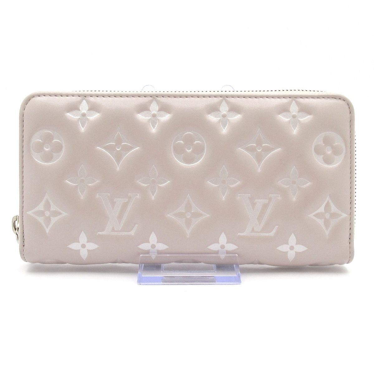 Louis Vuitton Wallet Cousin Zippy Blue Gray Leather