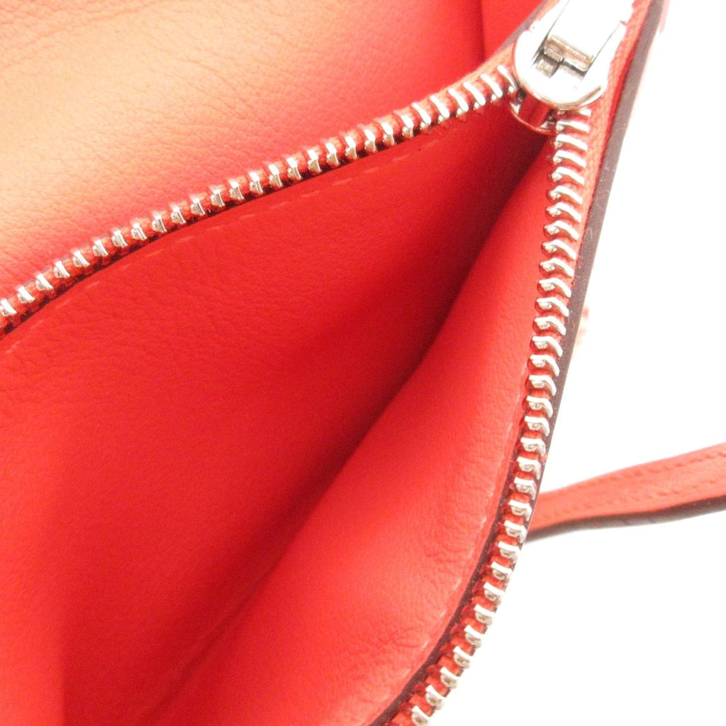 Hermes Coin Purse Avec Soie Ivory Red Silk — view 4