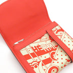 Hermes Coin Purse Avec Soie Ivory Red Silk — view 3