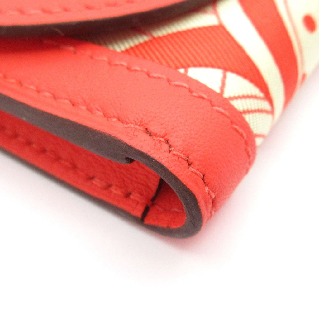 Hermes Coin Purse Avec Soie Ivory Red Silk — view 6