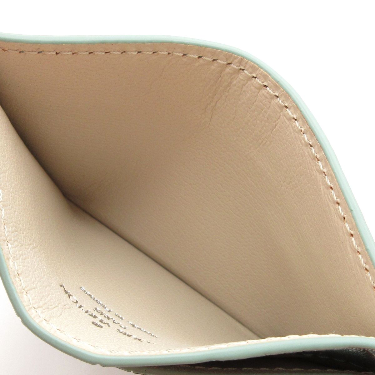 Louis Vuitton Card Case Exotic Leather Double Metallic Green — view 3