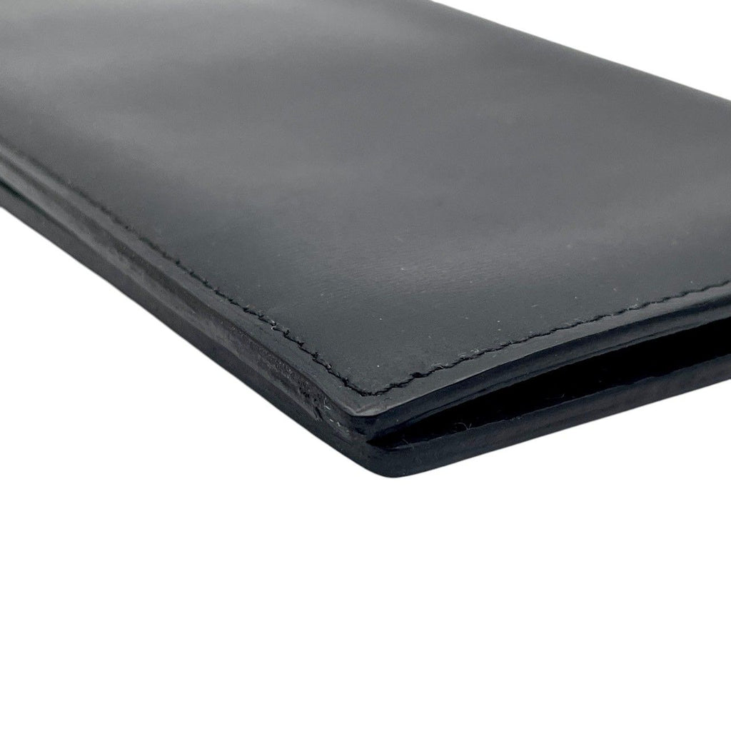 Dior Vintage Wallet Bifold Billfold Black Leather Logo Stamp Paris M5 — view 7